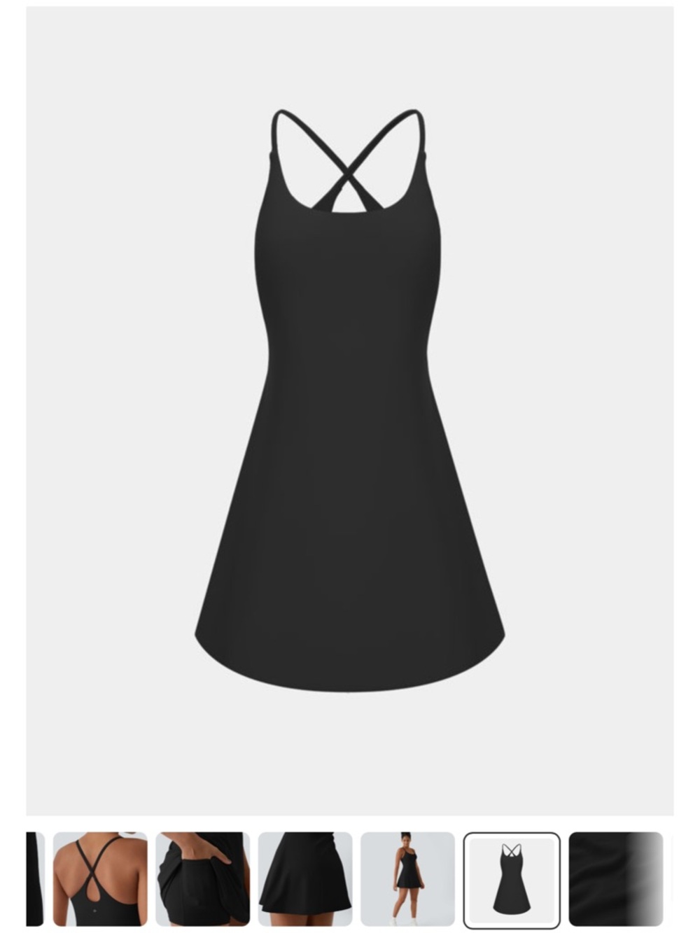 HALARA Black Crossback Mini Dress
